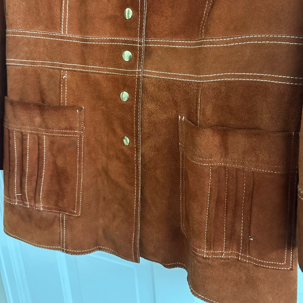 Leathercraft vintage 70’s genuine leather snap button coat - Picture 11 of 11